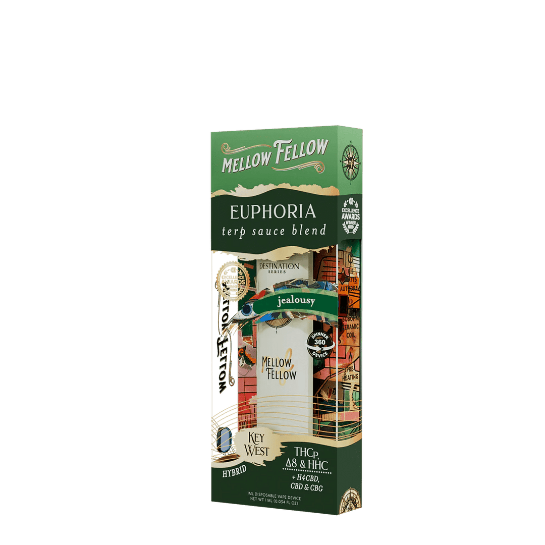 Euphoria Blend - Terp Sauce 1ml Disposable Spinner Vape - Jealousy (Hybrid) - Mellow Fellow