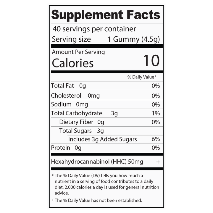 HHC M - Fusions Fruit Punch Gummies - 40 Ct. 2000mg - Mellow Fellow