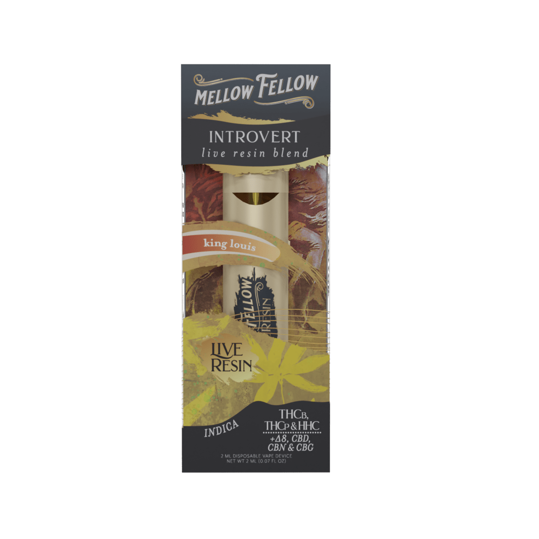 Introvert Blend 2ml Live Resin Disposable Vape - King Louis (Indica) - Mellow Fellow