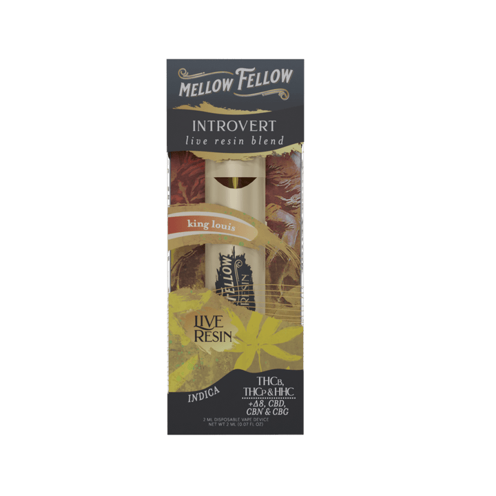Introvert Blend 2ml Live Resin Disposable Vape - King Louis (Indica) - Mellow Fellow