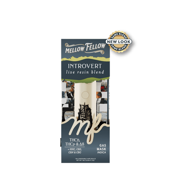 Introvert Blend - Live Resin 1ml Disposable Vape - Gas Mask (Indica) Introvert Blend - Live Resin 1ml Disposable Vape - Gas Mask (Indica)
