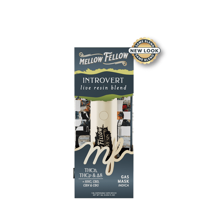 Introvert Blend - Destination: NYC - Live Resin 1ml Disposable Vape - Gas Mask (Indica) - Mellow Fellow