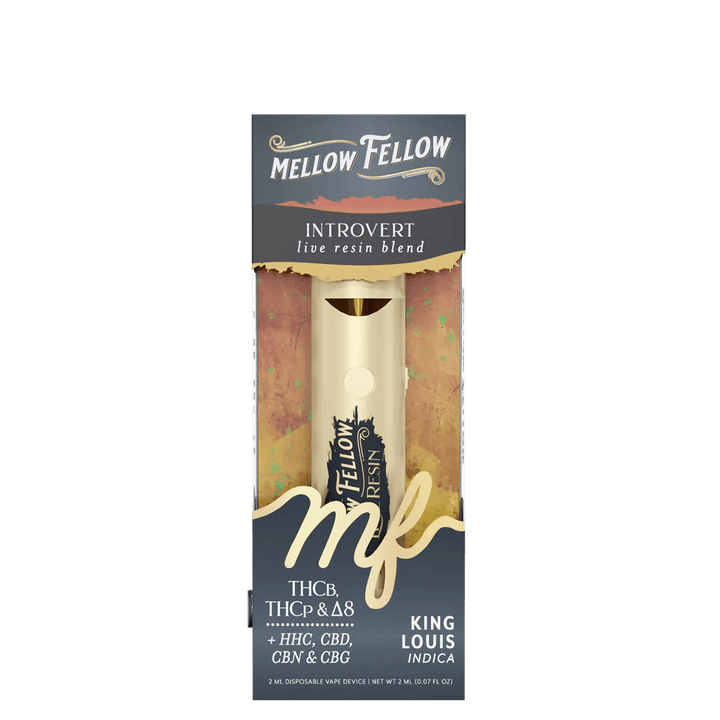 Introvert Blend 2ml Live Resin Disposable Vape - King Louis (Indica) - Mellow Fellow