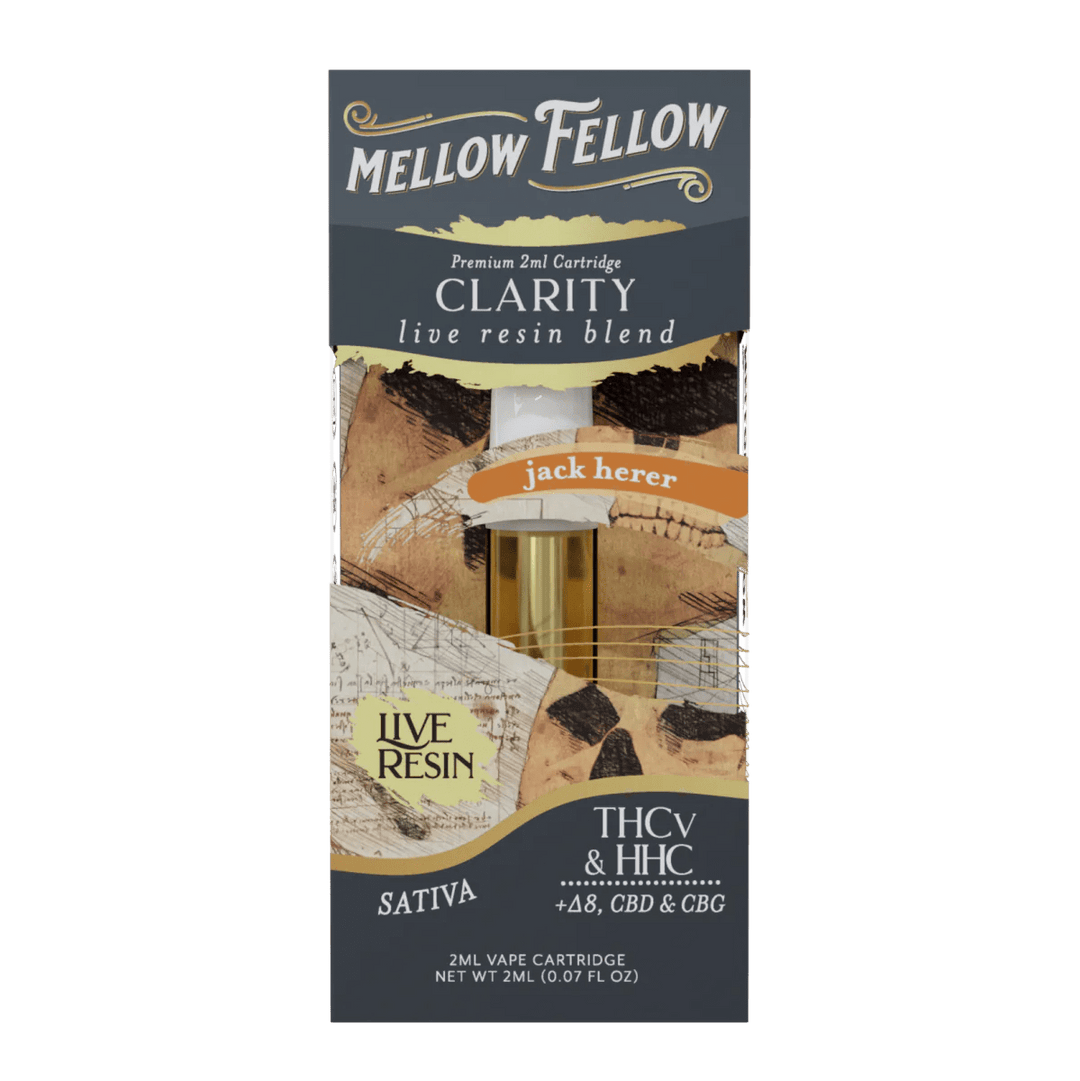 Clarity Blend 2ml Live Resin Vape Cartridge - Jack Herer (Sativa) - Mellow Fellow