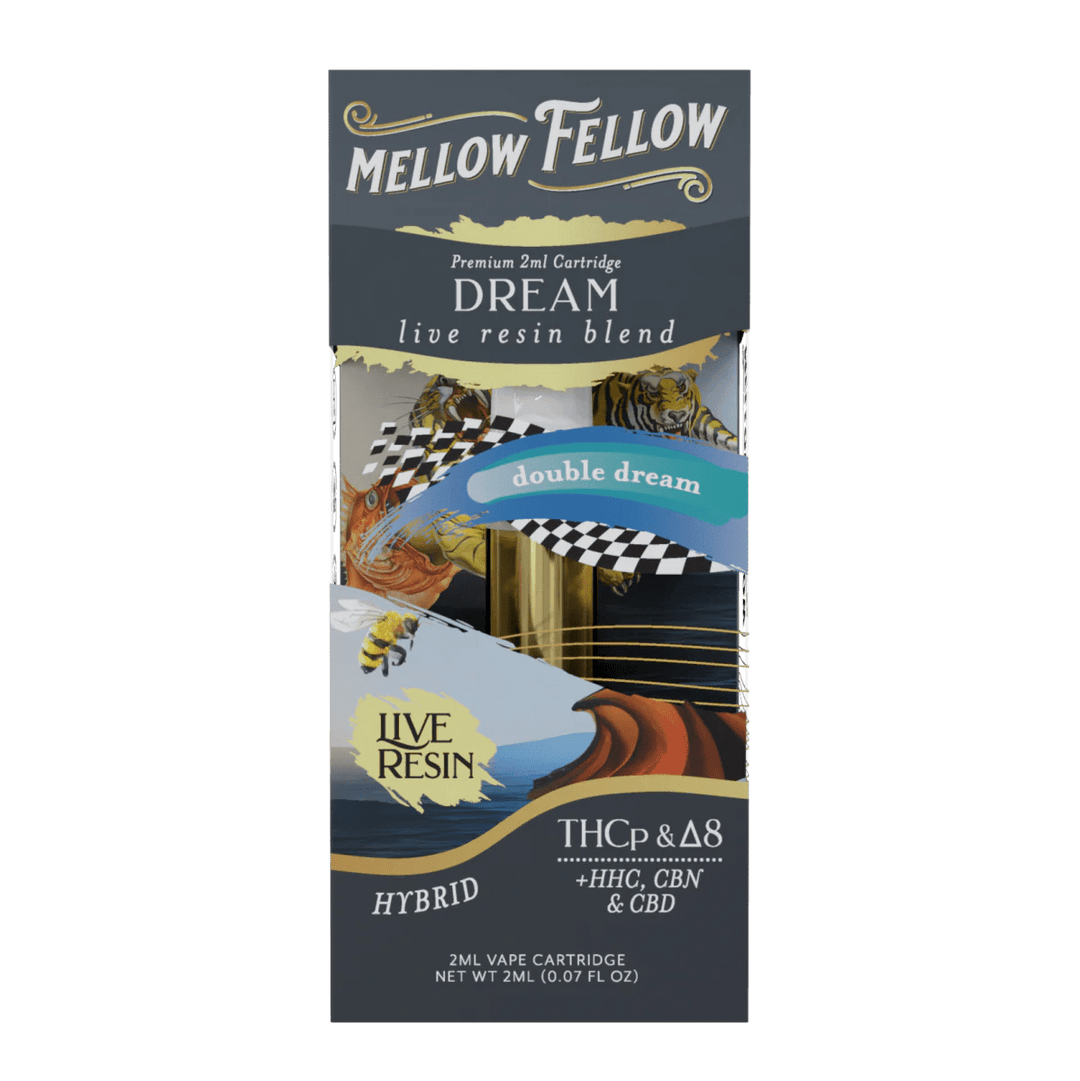 Dream Blend 2ml Live Resin Vape Cartridge - Double Dream (Hybrid) - Mellow Fellow