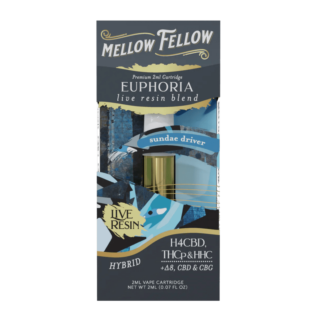 Euphoria Blend 2ml Live Resin Vape Cartridge - Sundae Driver (Hybrid) - Mellow Fellow