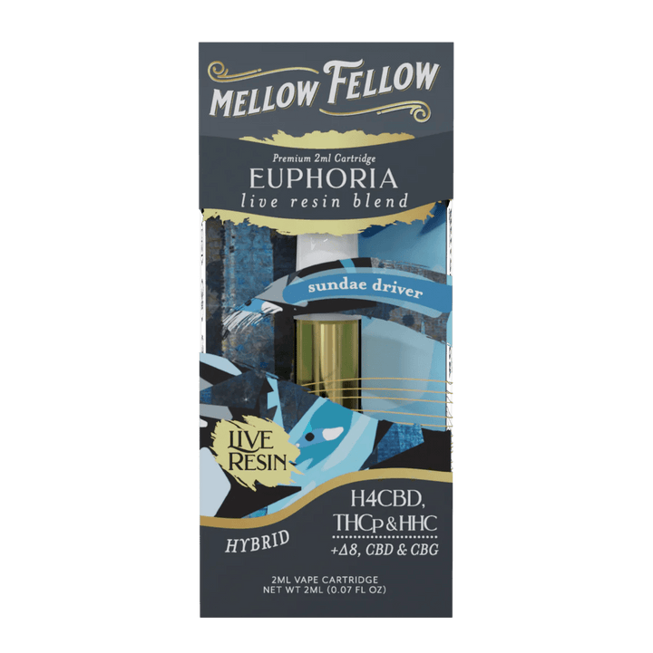 Euphoria Blend 2ml Live Resin Vape Cartridge - Sundae Driver (Hybrid) - Mellow Fellow