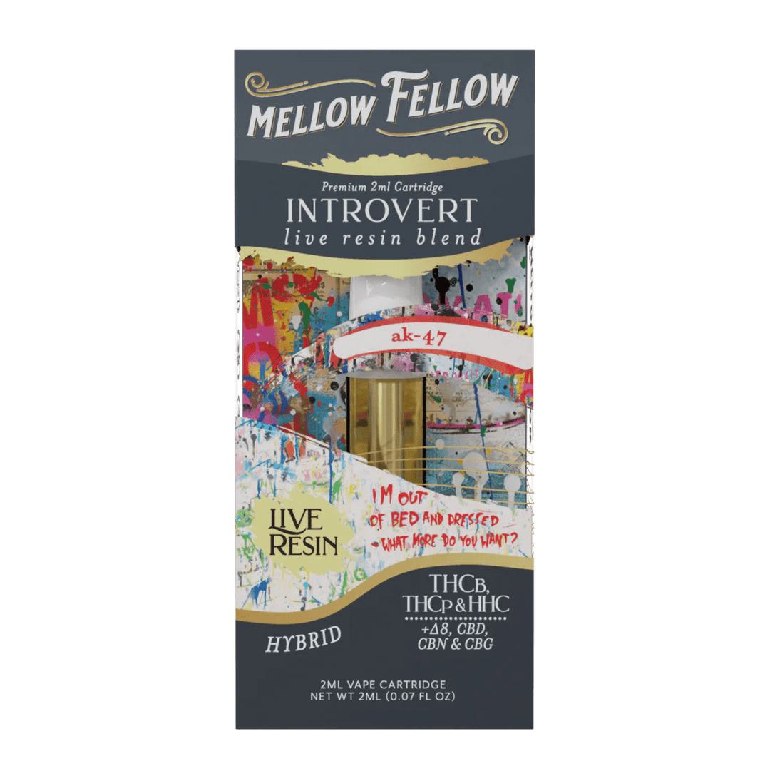 Introvert Blend 2ml Live Resin Vape Cartridge - AK - 47 (Hybrid) - Mellow Fellow