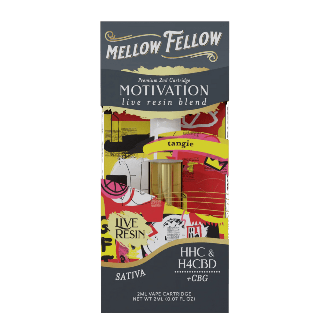Motivation Blend 2ml Live Resin Vape Cartridge - Tangie (Sativa) - Mellow Fellow