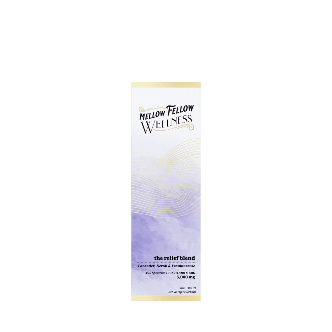 Wellness Roll On Gel - The Relief Blend - Lavender, Neroli + Frankincense - 5000mg - Mellow Fellow