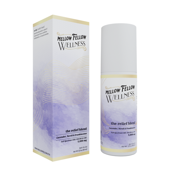 Wellness Roll On Gel - The Relief Blend - Lavender, Neroli + Frankincense - 5000mg Wellness Roll On Gel - The Relief Blend - Lavender, Neroli + Frankincense - 5000mg