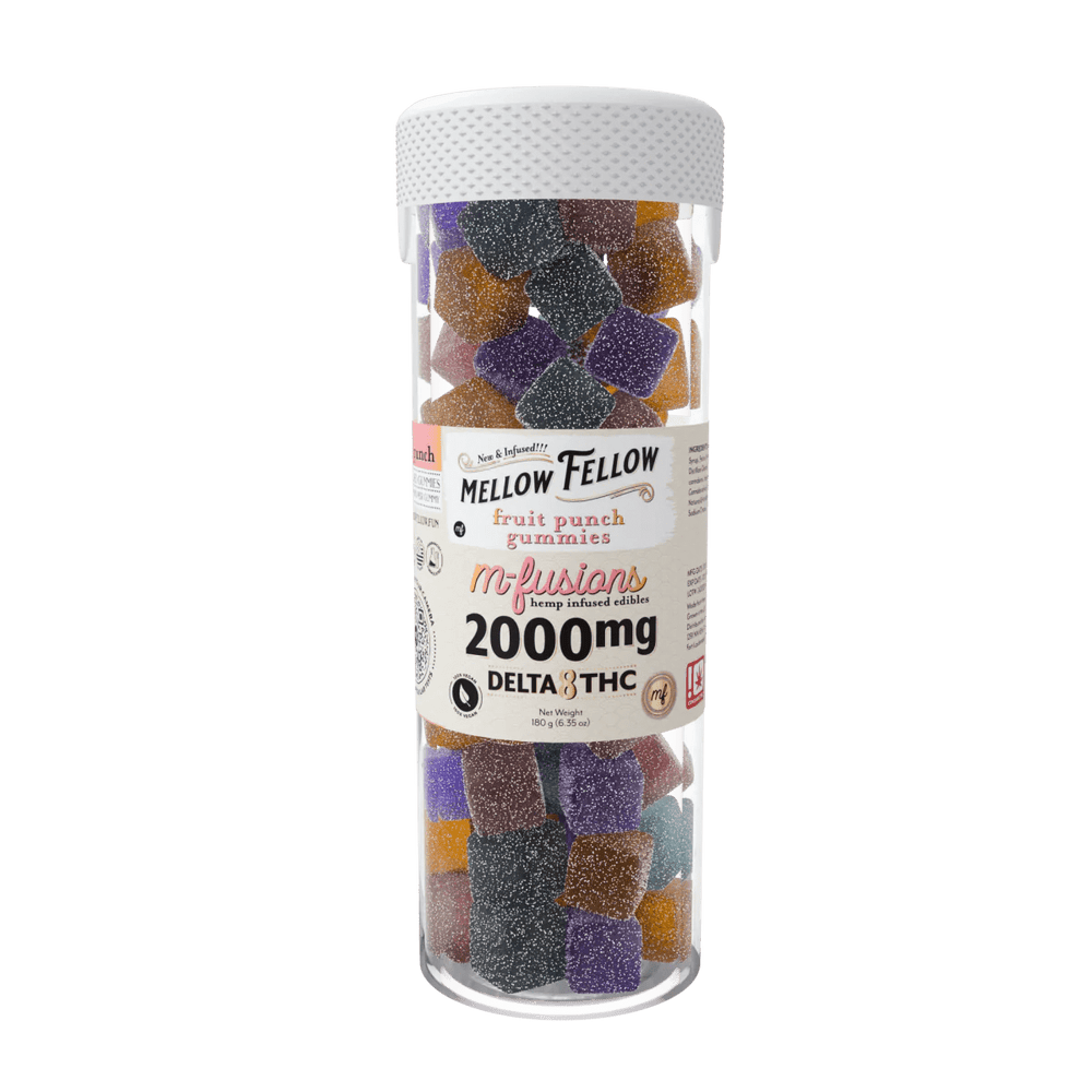 M - Fusions Delta 8 THC Fruit Punch Gummies 40 Ct. - 50mg Delta 8 per gummy - Mellow Fellow
