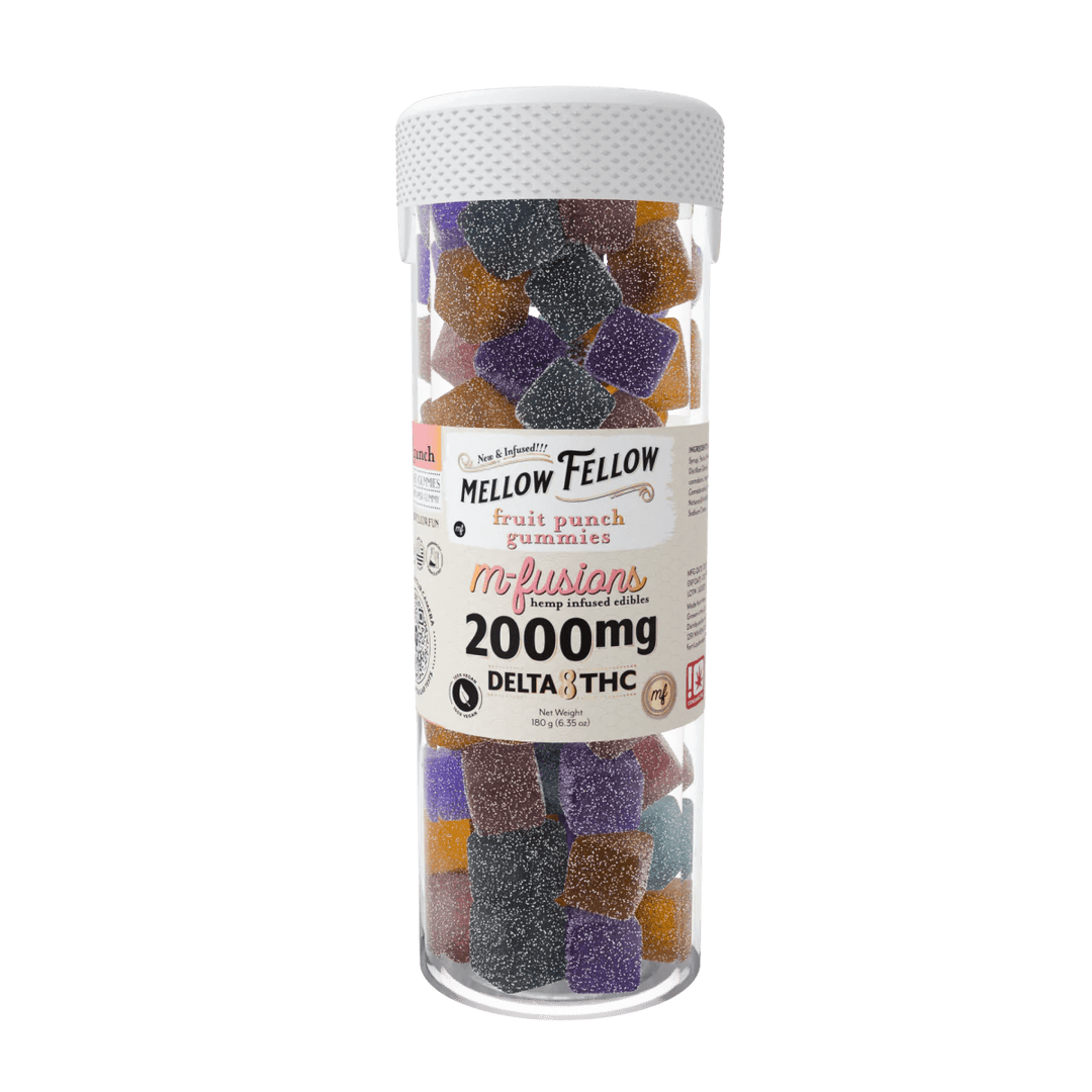 M - Fusions Delta 8 THC Fruit Punch Gummies 40 Ct. - 50mg Delta 8 per gummy - Mellow Fellow