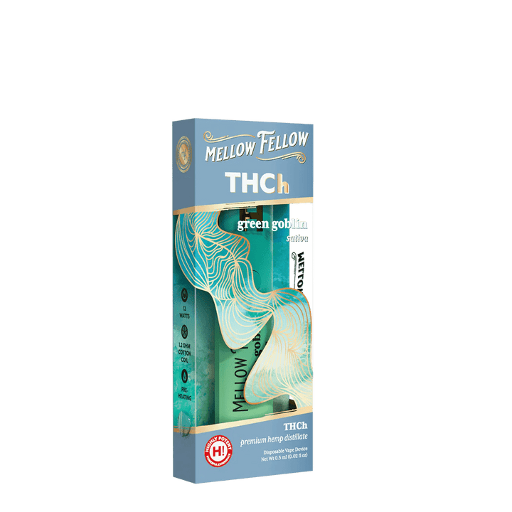 THCh 0.5g Disposable Vape - Green Goblin (Sativa) - Mellow Fellow