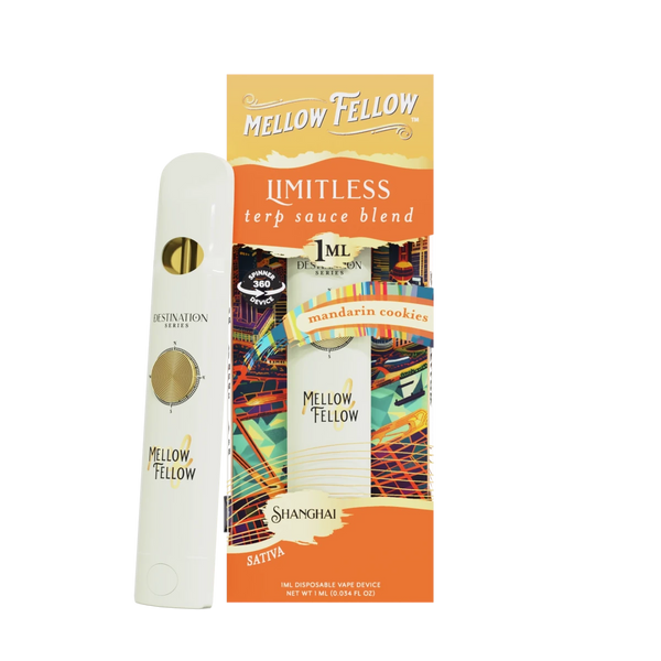 Limitless Blend - Terp Sauce 1ml Disposable Spinner Vape - Mandarin Cookies (Sativa) Limitless Blend - Terp Sauce 1ml Disposable Spinner Vape - Mandarin Cookies (Sativa)