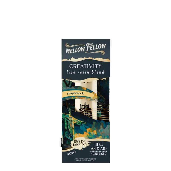 Creativity Blend - Destination: Rio De Janeiro - Live Resin 1ml Disposable Vape - Shipwreck (Sativa) - Mellow Fellow