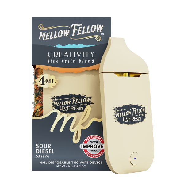 Creativity Blend 4ml Live Resin Disposable Vape - Sour Diesel (Sativa) Creativity Blend 4ml Live Resin Disposable Vape - Sour Diesel (Sativa)