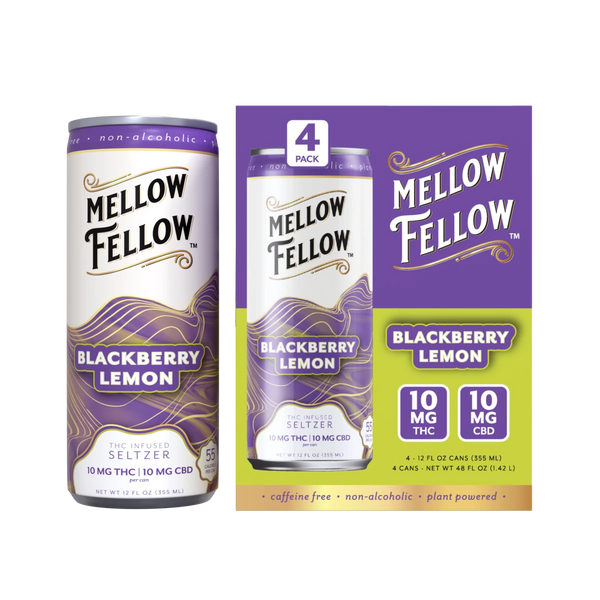 Delta 9 THC + CBD Seltzer Beverage 20MG - Blackberry Lemon 4 Pack Delta 9 THC + CBD Seltzer Beverage 20MG - Blackberry Lemon 4 Pack