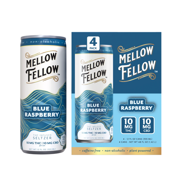 Delta 9 THC + CBD Seltzer Beverage 20MG - Blue Raspberry 4 Pack Delta 9 THC + CBD Seltzer Beverage 20MG - Blue Raspberry 4 Pack