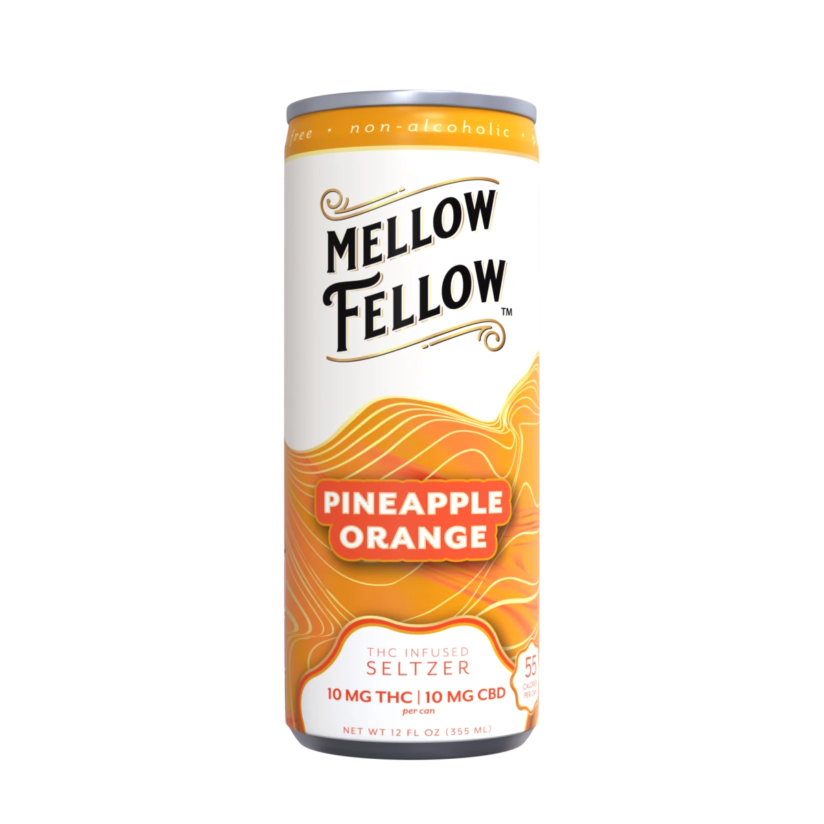 Delta 9 THC + CBD Seltzer Beverage 20MG - Pineapple Orange