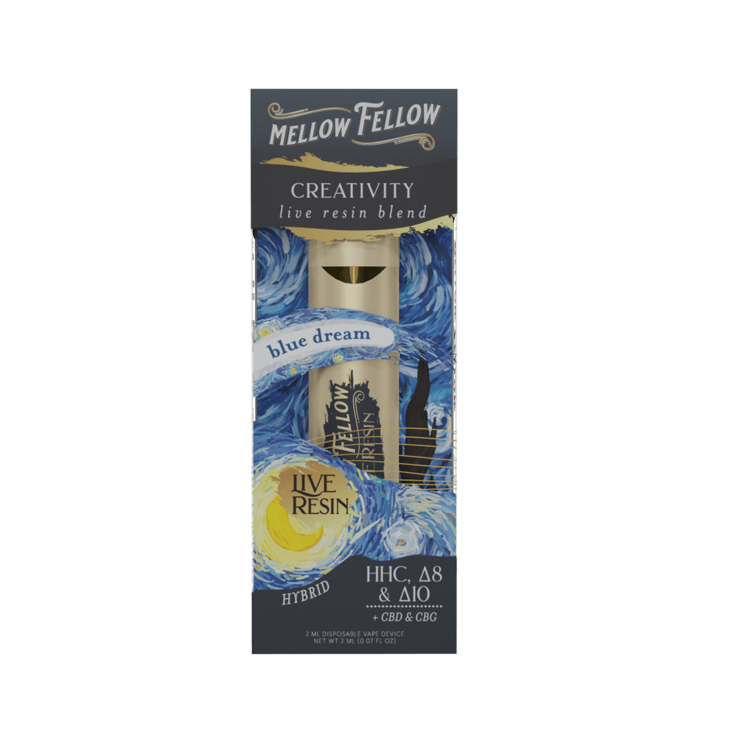 Creativity Blend 2ml Live Resin Disposable Vape - Blue Dream (Hybrid) - Mellow Fellow