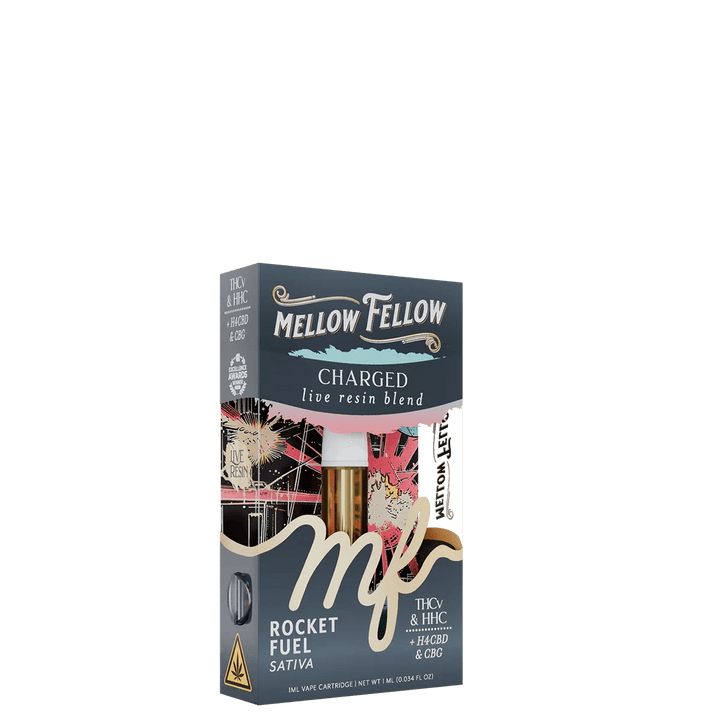 Charged Blend 1ml Live Resin Vape Cartridge - Rocket Fuel (Sativa) - Mellow Fellow