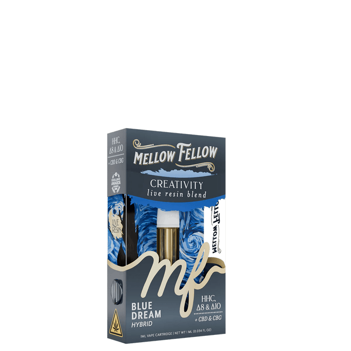 Creativity Blend 1ml Live Resin Vape Cartridge - Blue Dream (Hybrid) - Mellow Fellow
