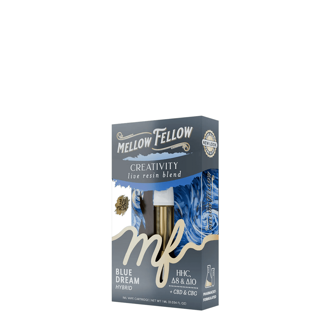 Creativity Blend 1ml Live Resin Vape Cartridge - Blue Dream (Hybrid) - Mellow Fellow