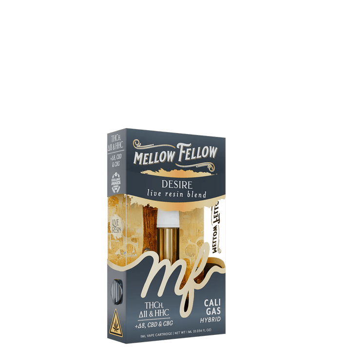 Desire Blend 1ml Live Resin Vape Cartridge - Cali Gas (Hybrid) - Mellow Fellow