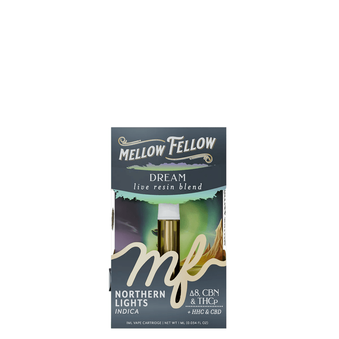 Dream Blend 1ml Live Resin Vape Cartridge - Northern Lights (Indica) - Mellow Fellow