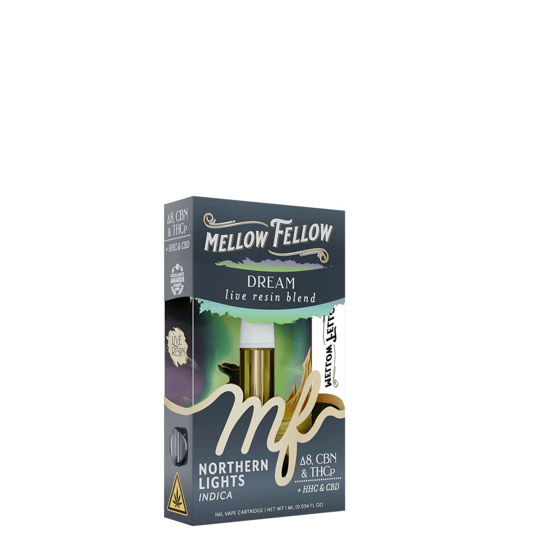 Dream Blend 1ml Live Resin Vape Cartridge - Northern Lights (Indica) - Mellow Fellow