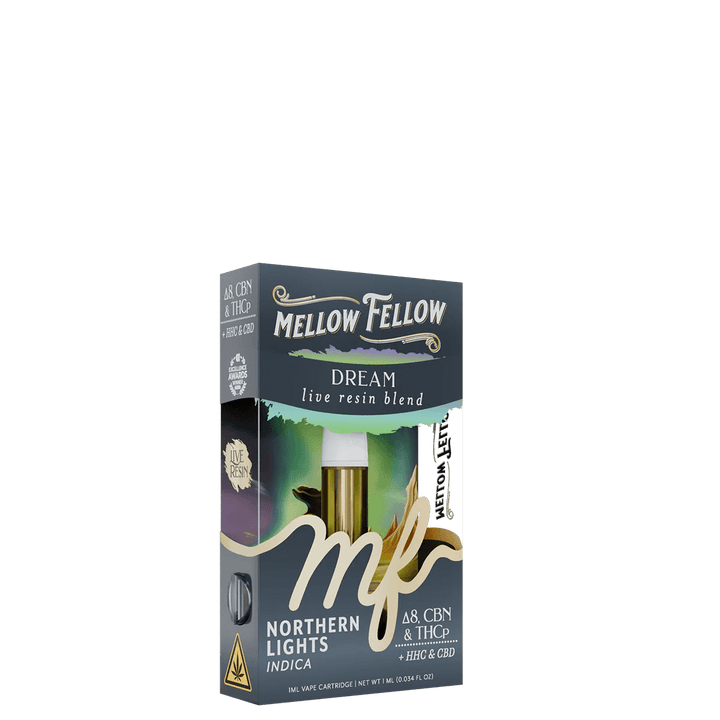 Dream Blend 1ml Live Resin Vape Cartridge - Northern Lights (Indica) - Mellow Fellow
