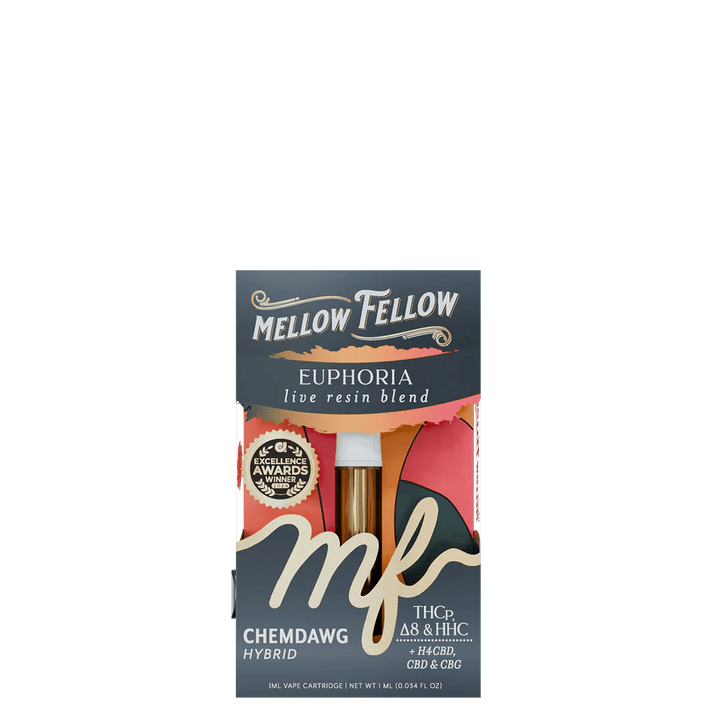 Euphoria Blend 1ml Live Resin Vape Cartridge - Chemdawg (Hybrid) - Mellow Fellow