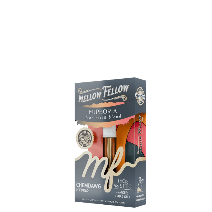 Euphoria Blend 1ml Live Resin Vape Cartridge - Chemdawg (Hybrid) - Mellow Fellow