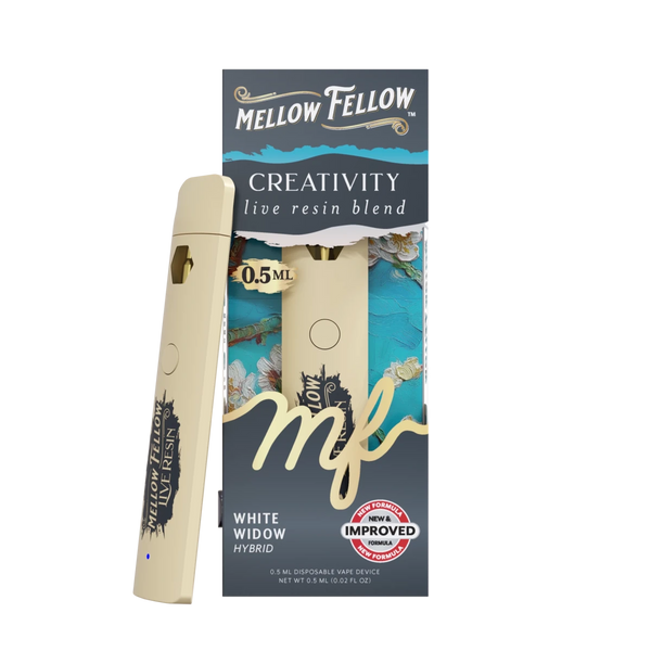 Creativity Blend 0.5ml Live Resin Disposable Vape - White Widow (Hybrid) Creativity Blend 0.5ml Live Resin Disposable Vape - White Widow (Hybrid)