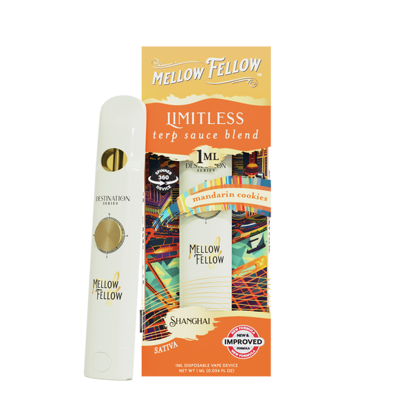 Limitless Blend - Terp Sauce 1ml Disposable Spinner Vape - Mandarin Cookies (Sativa) Limitless Blend - Terp Sauce 1ml Disposable Spinner Vape - Mandarin Cookies (Sativa)