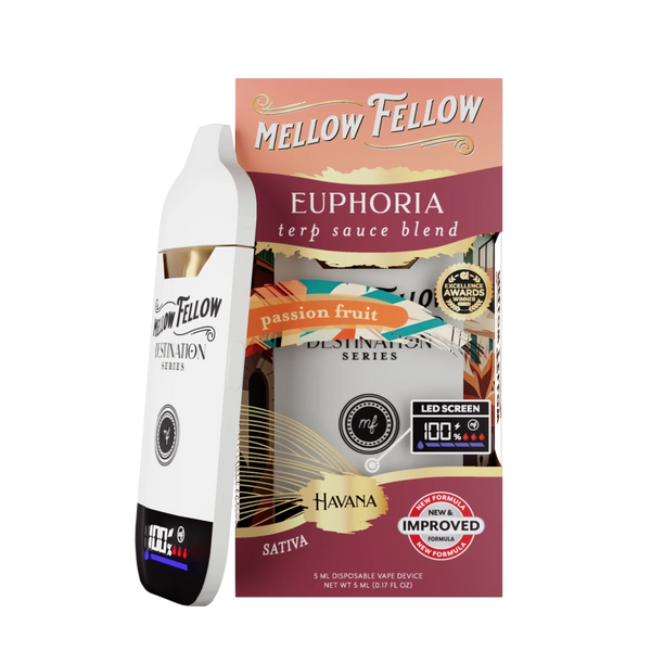 Euphoria Blend - Terp Sauce 5ml Disposable Vape - Passion Fruit (Sativa) Euphoria Blend - Terp Sauce 5ml Disposable Vape - Passion Fruit (Sativa)