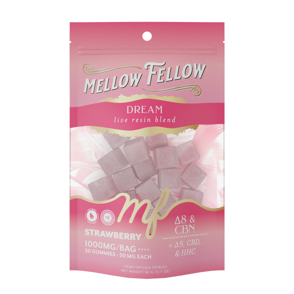 Dream Blend - Live Resin M-Fusions Edibles - Strawberry 1000mg Dream Blend - Live Resin M-Fusions Edibles - Strawberry 1000mg