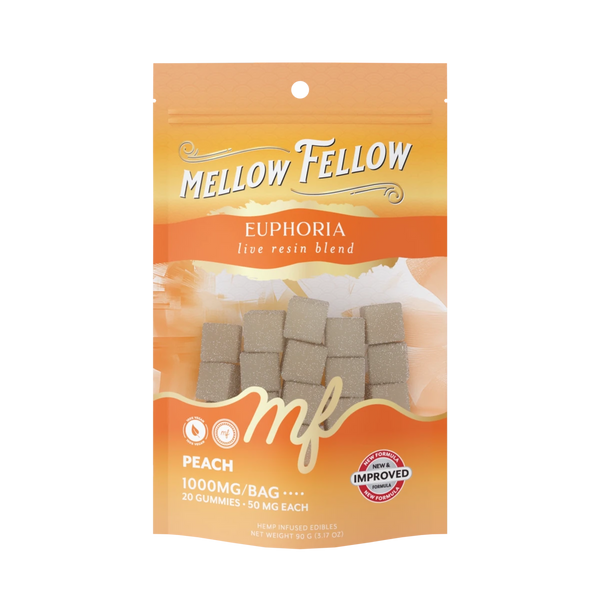 Euphoria Blend - Live Resin M-Fusions Edibles - Peach 1000mg Euphoria Blend - Live Resin M-Fusions Edibles - Peach 1000mg
