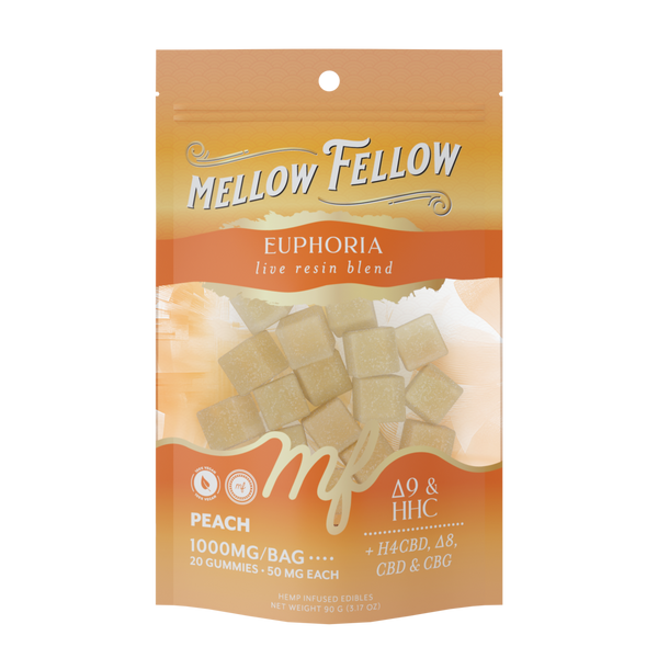 Euphoria Blend - Live Resin M-Fusions Edibles - Peach 1000mg Euphoria Blend - Live Resin M-Fusions Edibles - Peach 1000mg