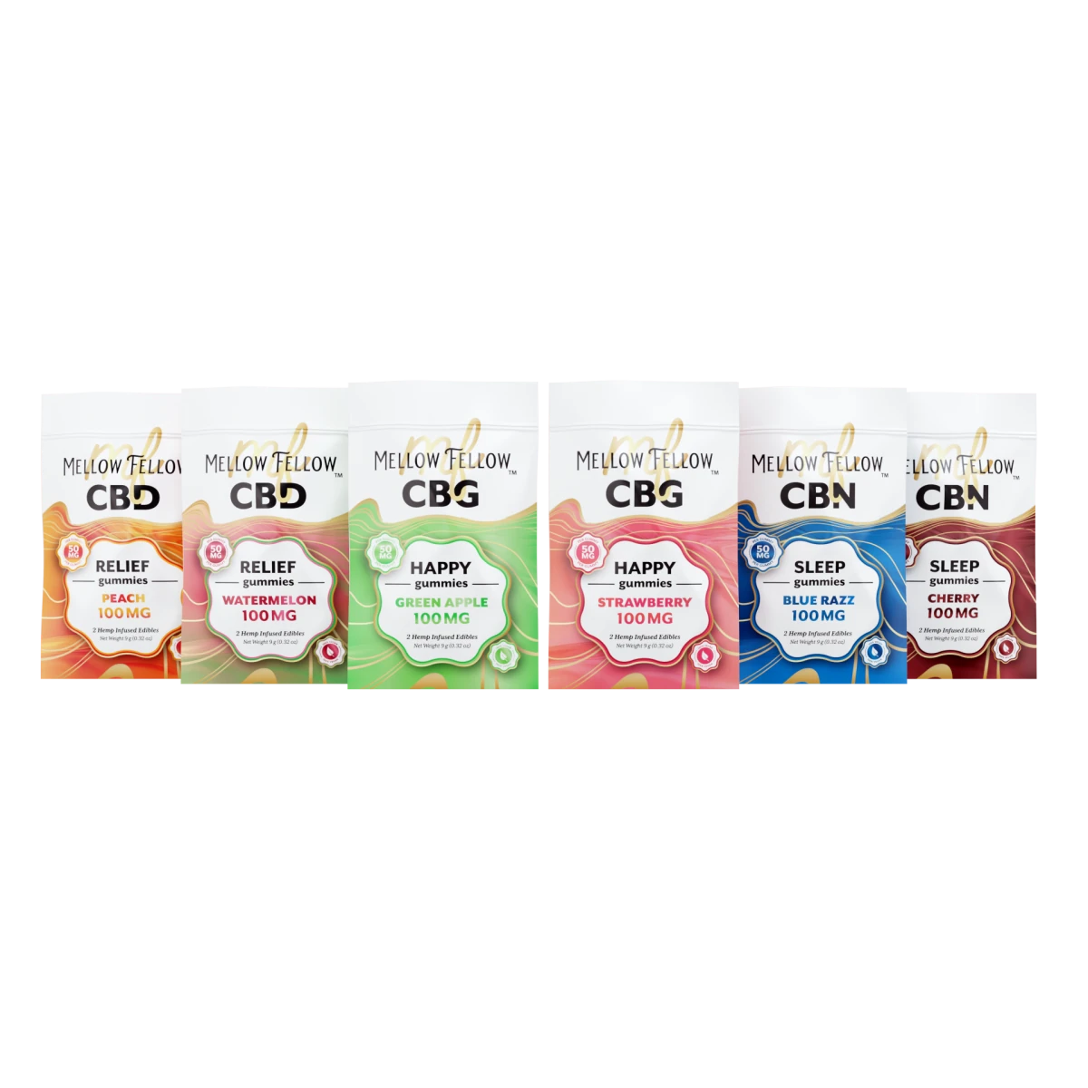 HHBD 80% CBG CBD 2本セット 1ml CBD/CBG/CBN 2pc 100mg - 6 Pack Sampler – Mellow Fellow