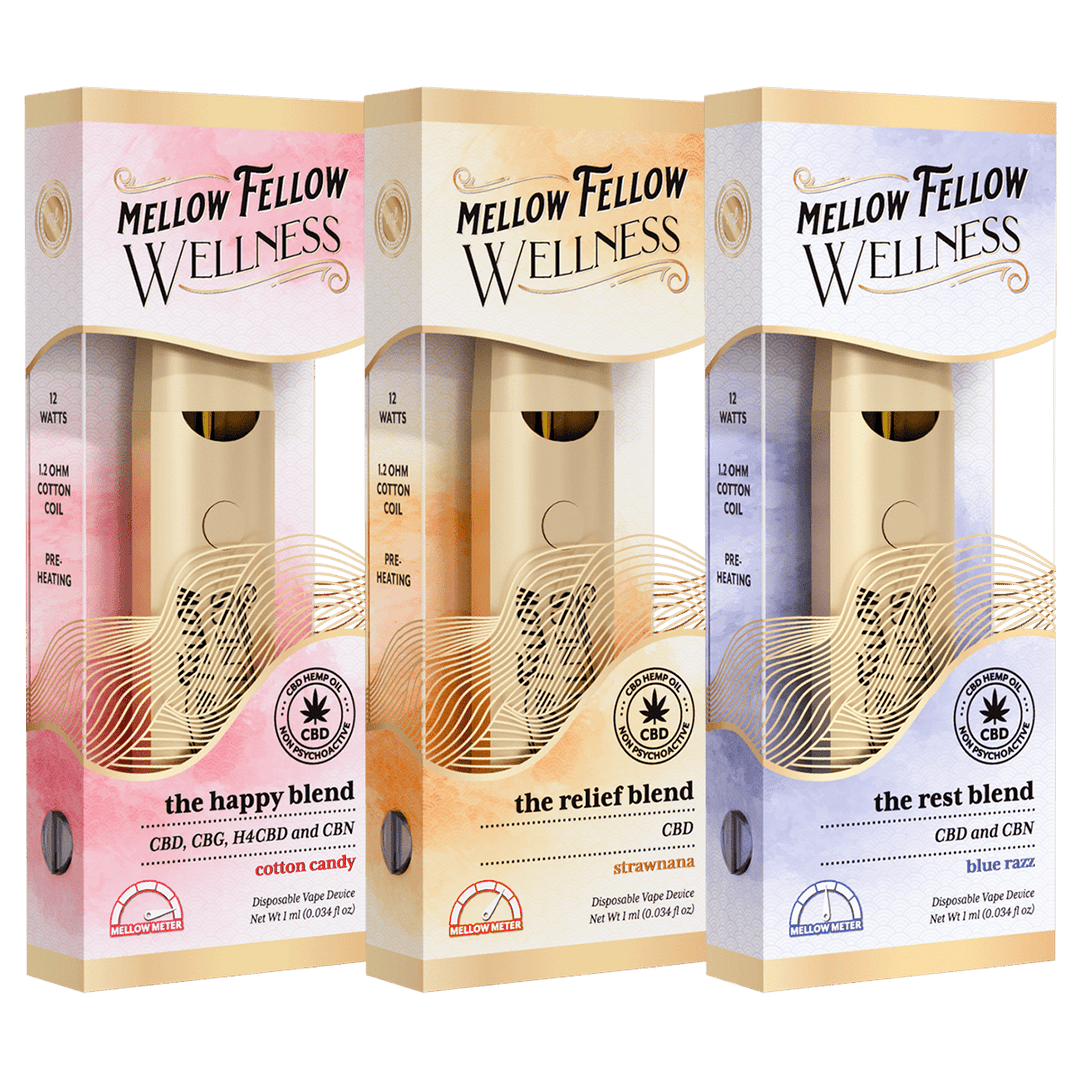 1ml CBD Blend Disposable Vape Bundle (3 Pack) - Mellow Fellow