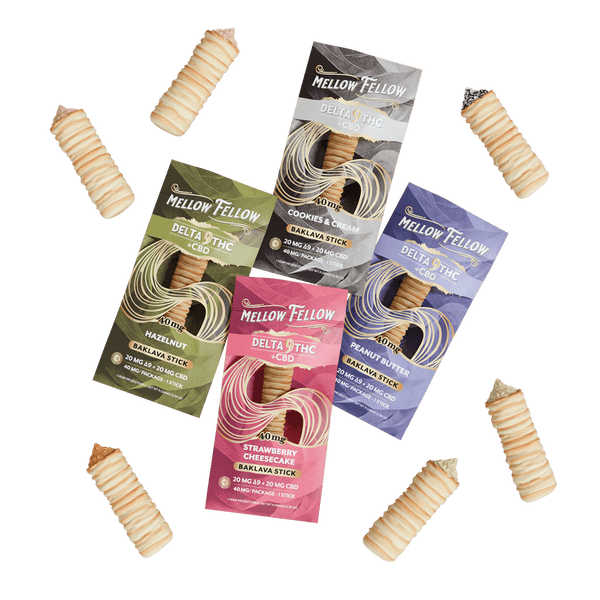 Delta 9 THC + CBD Baklava Sticks 4 Pack Delta 9 THC + CBD Baklava Sticks 4 Pack