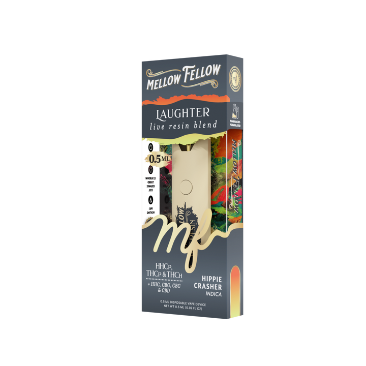 Laughter Blend 0.5ml Live Resin Disposable Vape - Hippie Crasher (Indica) - Mellow Fellow