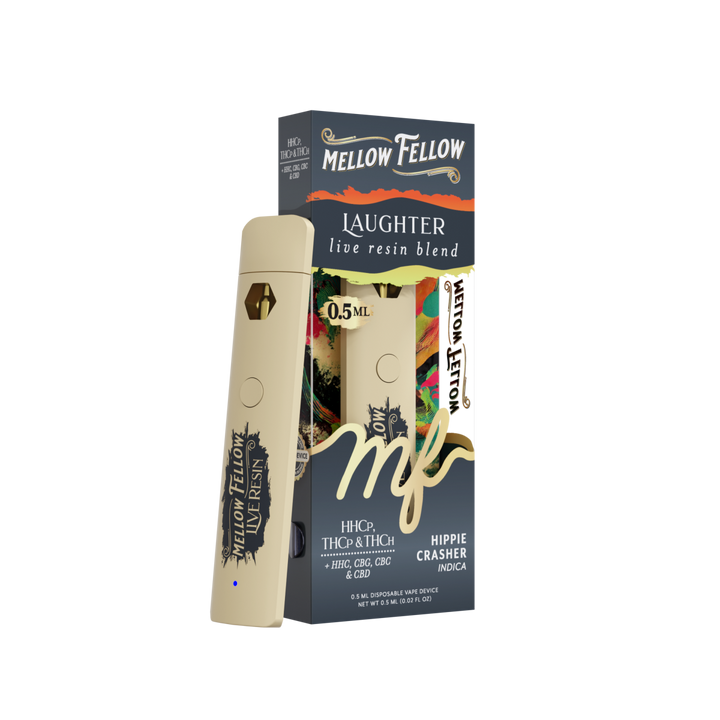 Laughter Blend 0.5ml Live Resin Disposable Vape - Hippie Crasher (Indica) - Mellow Fellow