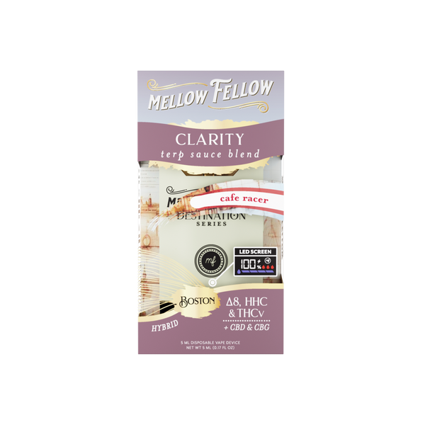 Clarity Blend - Terp Sauce 5ml Disposable Vape - Cafe Racer (Hybrid) Clarity Blend - Terp Sauce 5ml Disposable Vape - Cafe Racer (Hybrid)