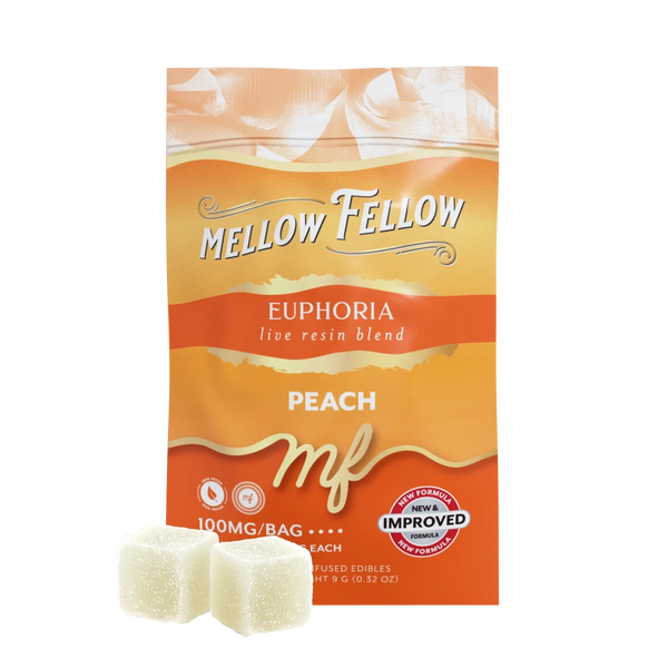 Euphoria Blend - Live Resin M-Fusions Edibles Sachets - Peach 100mg Euphoria Blend - Live Resin M-Fusions Edibles Sachets - Peach 100mg