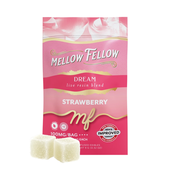 Dream Blend - Live Resin M-Fusions Edibles Sachets - Strawberry 100mg Dream Blend - Live Resin M-Fusions Edibles Sachets - Strawberry 100mg