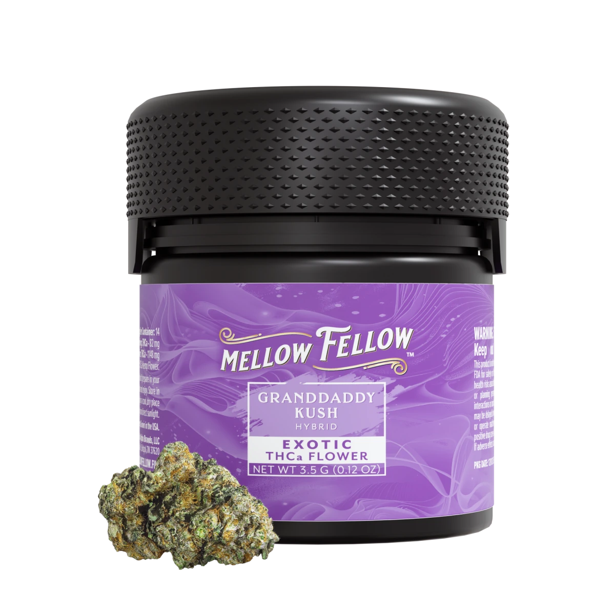 THCa 3.5g Exotic Flower - Granddaddy Kush (Hybrid) – Mellow Fellow