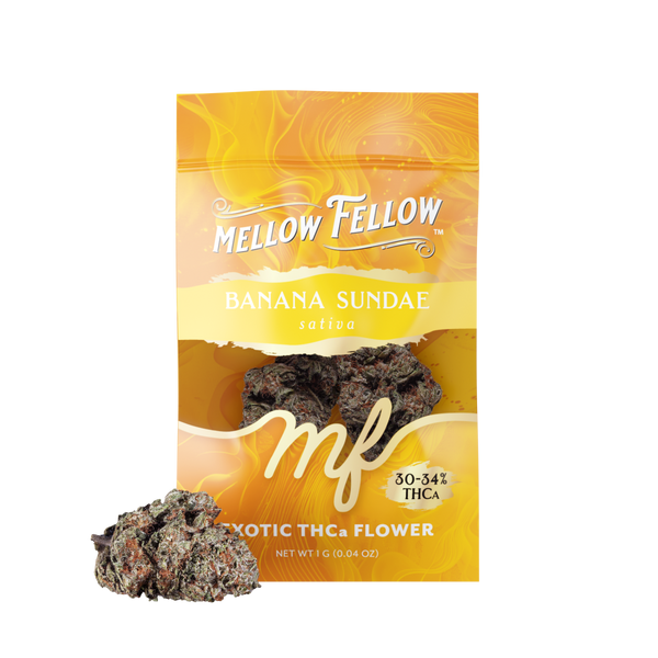 Exotic THCa Flower - 1g Sachets - Banana Sundae (Sativa) Exotic THCa Flower - 1g Sachets - Banana Sundae (Sativa)